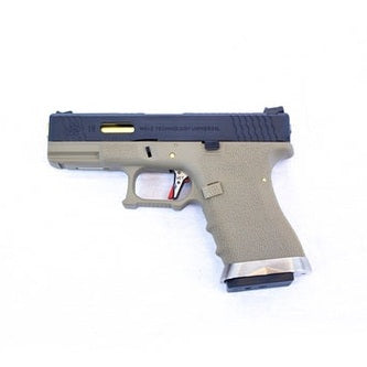 EU9 E-Force GBB Pistol (Black|Tan) (Gold Barrel)