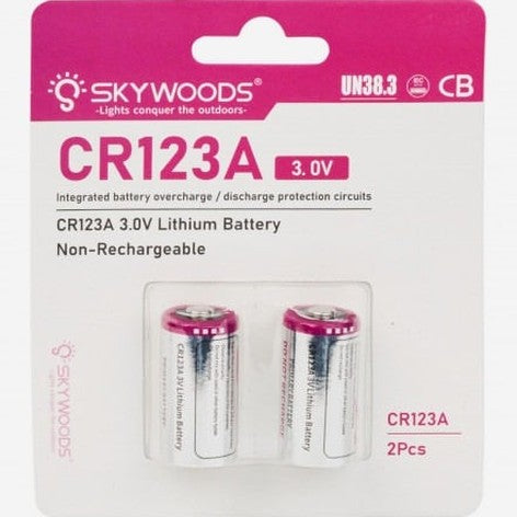 CR123A 3.0V Non-Rechargeable Battery 2-Pack