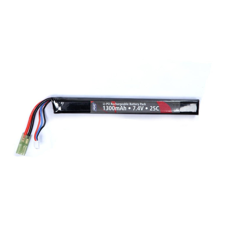 ASG 7.4v 1300mAh Slim Stick long LiPo battery-0