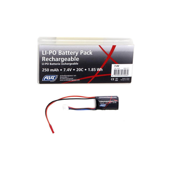ASG 7.4v 250mAh 20c Li-po Battery-0