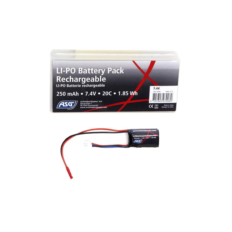 ASG 7.4v 250mAh 20c Li-po Battery-0