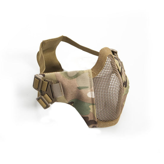 ASG mesh lower face mask with cheek pads - Camo-0