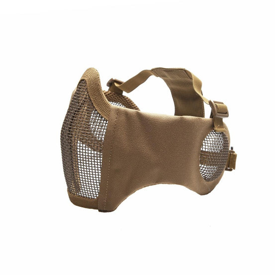 ASG Metal mesh mask with cheek pads and ear protection- Tan-0