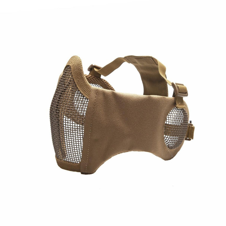 ASG Metal mesh mask with cheek pads and ear protection- Tan-0