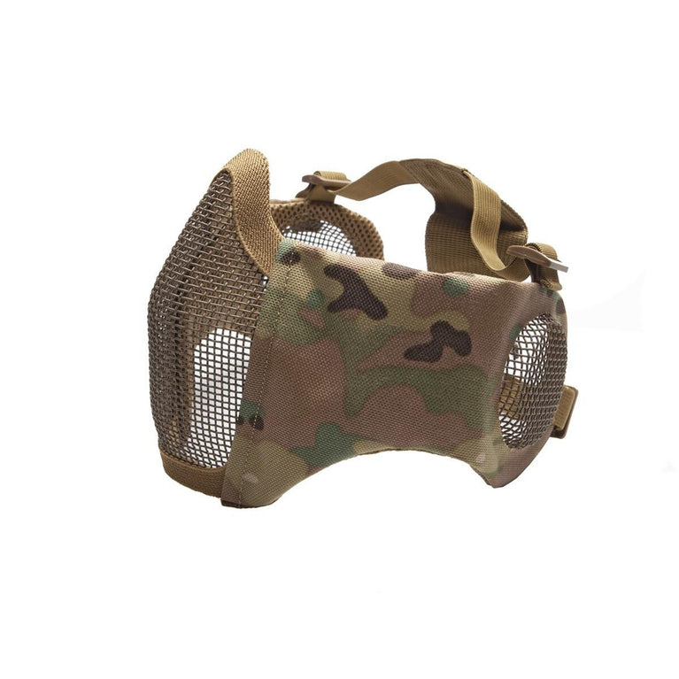 ASG Metal mesh mask with cheek pads and ear protection- Camo-0