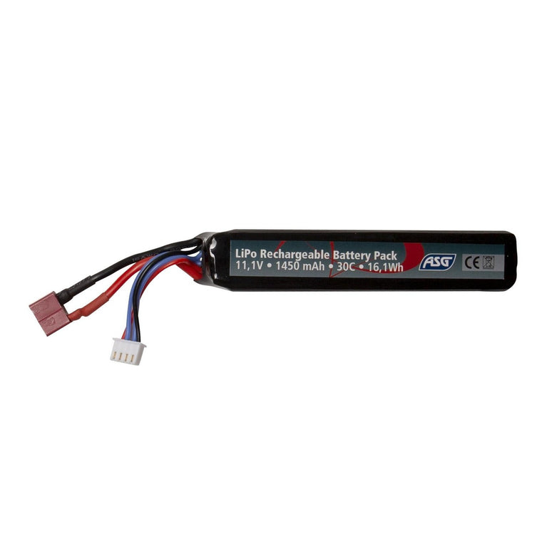 ASG 11.1v 1450mAh 30C stick battery with Deans-0