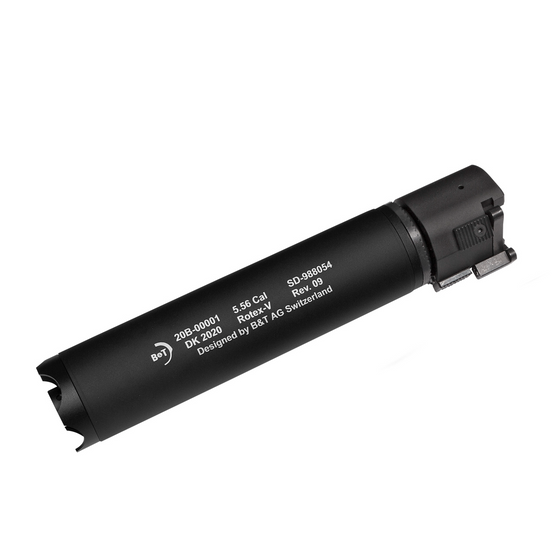 ASG B&T Rotex V Barrel Extension (Mock Suppressor) - 197mm - Black-0