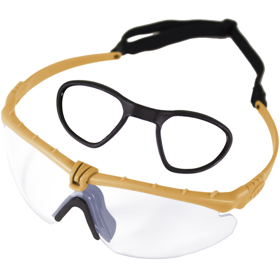 Battle Pro's Protective Eyewear (With Insert) (Clear-Tan)