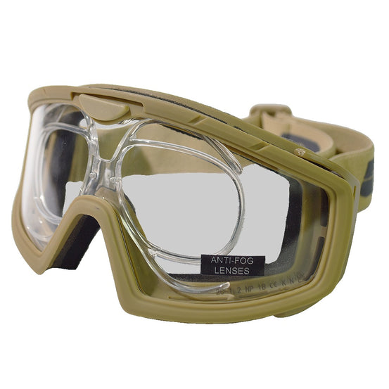 Battle Visor Protective Eyewear (With Insert) (Clear-Tan)
