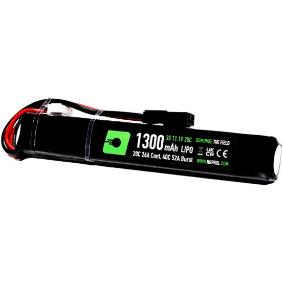 Nuprol 11.1v 1300mah 20C Stick battery - Mini Tamiya-0