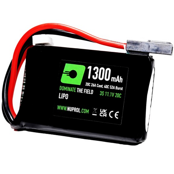 Nuprol NP Power 11.1v 1300mah 20c PEQ Lipo battery- Min Tamiya-0