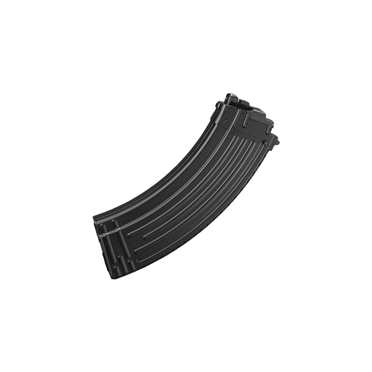 Tokyo Marui AKM GBB spare magazine showcasing a durable design with a sleek finish, ideal for airsoft enthusiasts.