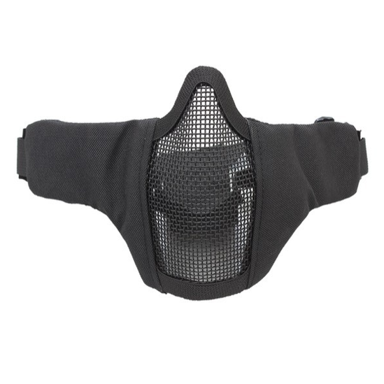 ACM Mesh lower face mask with cheek pad- Black-0
