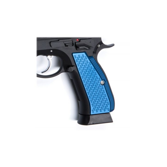 ASG Aluminium Grip Shells for CZ SP-01 Shadow (Blue)-0