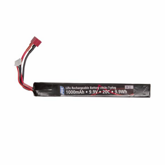 ASG 9.9v LiFe Battery 1000mAh Long Stick type for Scorpion Evo- Deans connector-0
