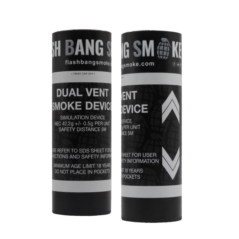 Flash Bang Smoke Dual Vent High Density Smoke Grenade- White-0