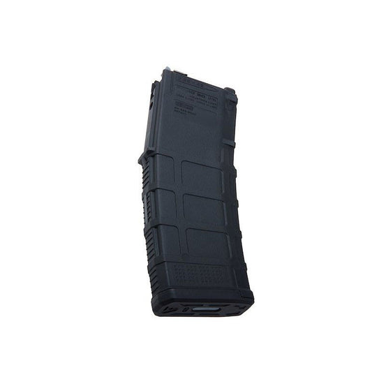 Guns Modify black 35-round gas magazine for MWS M4 GBBR, showing sleek design and durable construction.