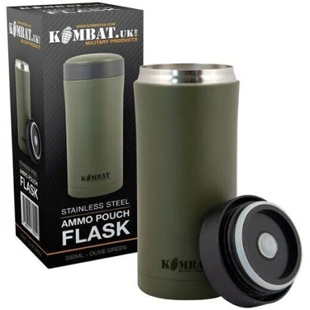 Kombat UK Ammo Pouch Flask- Olive Green-0