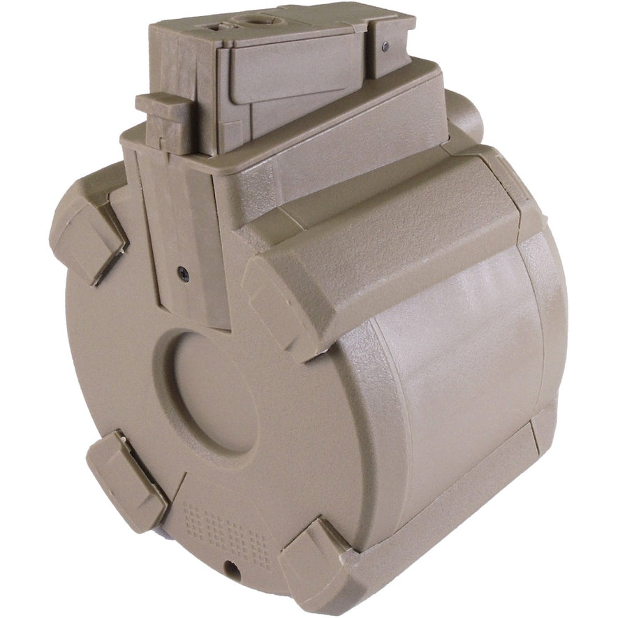 AK LP-Drum Magazine AEG 1200R (Drum|Auto-Button) (Tan)