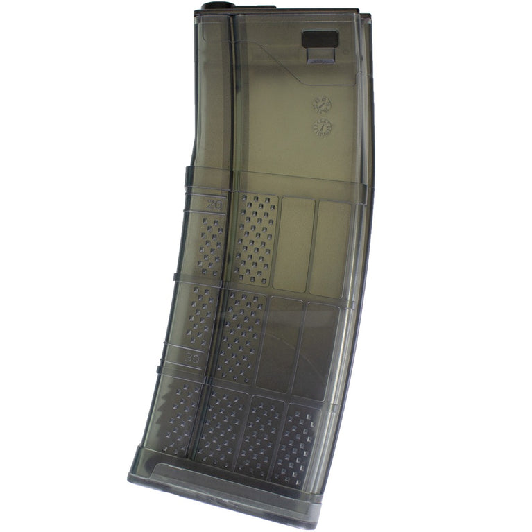 Nuprol M4 L-MAG v2 AEG high-capacity green magazine with 380 round capacity for airsoft M4 rifles.
