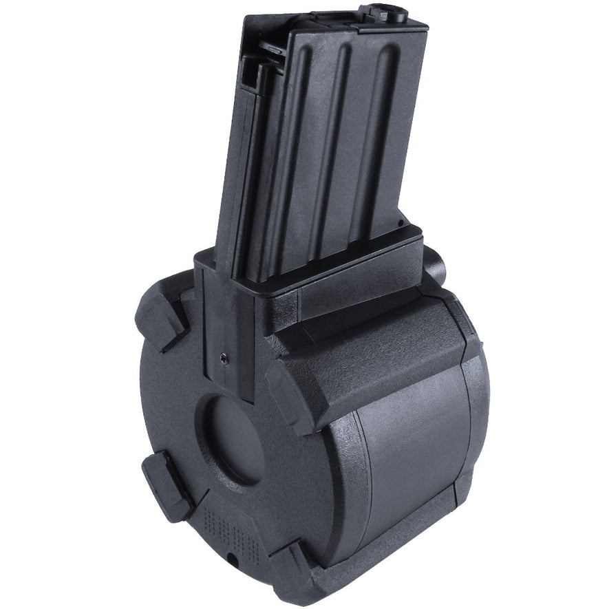 M4 LP-Drum Magazine AEG (Tokyo Marui) 1200R (Drum|Auto-Button) (Black)