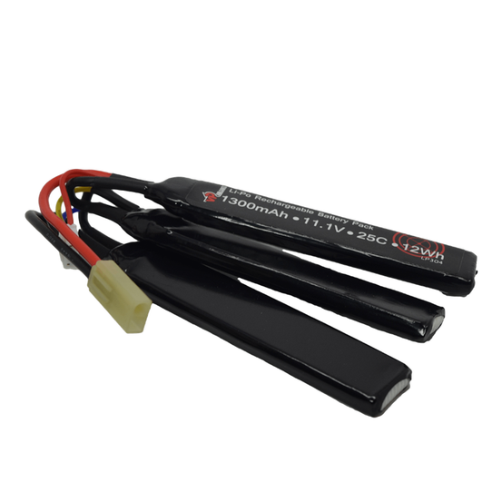 Vapex LP304 Airsoft 11.1V 1300mAh 25C LiPo Cranstock battery with case-0