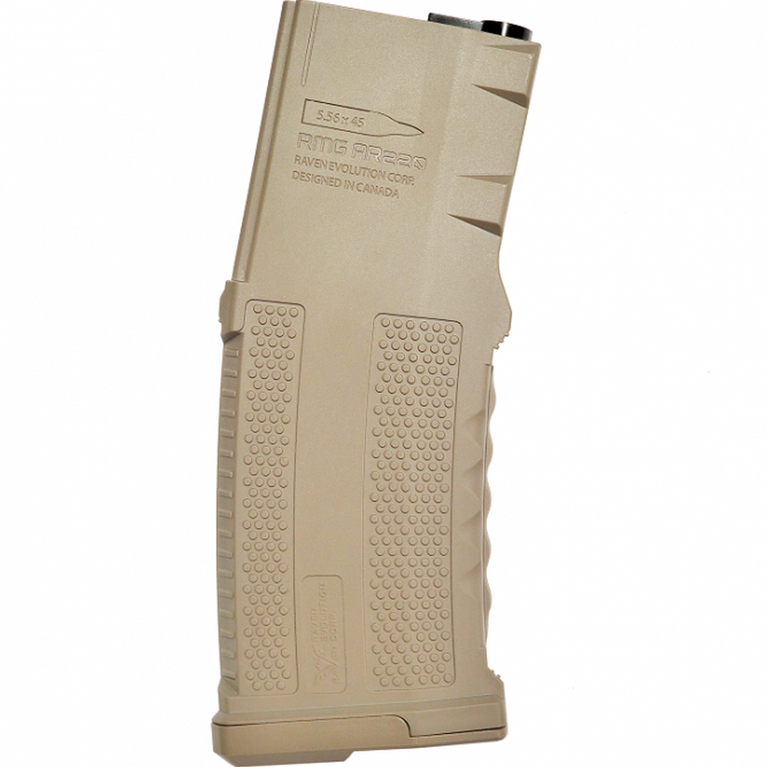 Raven Evolution RMG AR220 extra capacity silent midcap magazine - Dark Earth