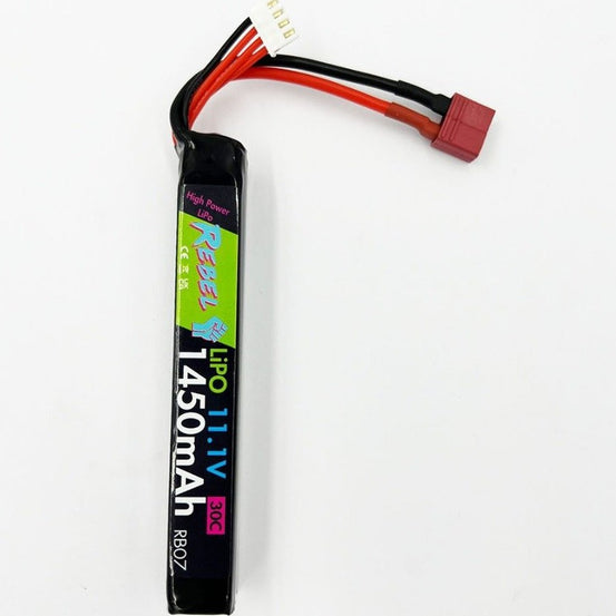 Rebel Battery - 1450mAh Lipo 11.1V 30C Stick - Deans