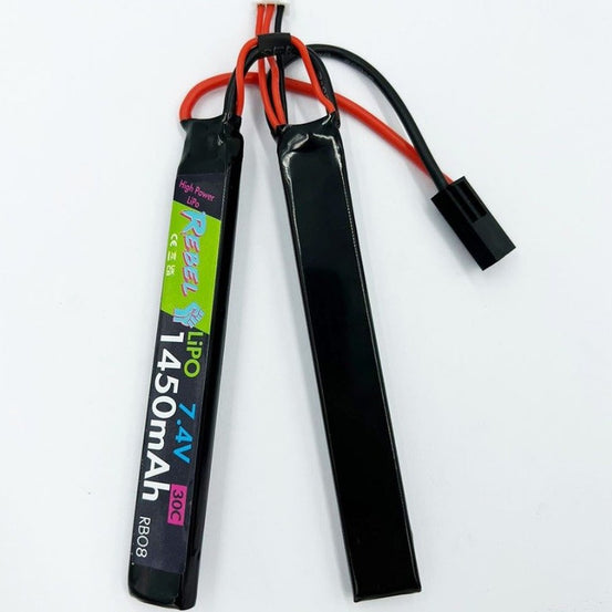 Rebel Battery - 1450mAh Lipo 7.4V 30C Nunchuck - Mini Tamiya