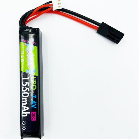 Rebel Battery - 1550mAh Lipo 7.4V 20C Stick - Mini Tamiya