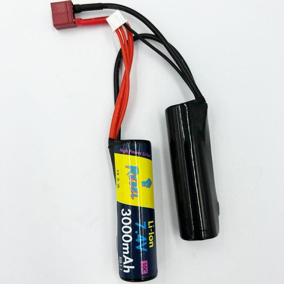 Rebel Battery - 3000mAh Li-Ion 7.4V 10C Nunchuck - Deans
