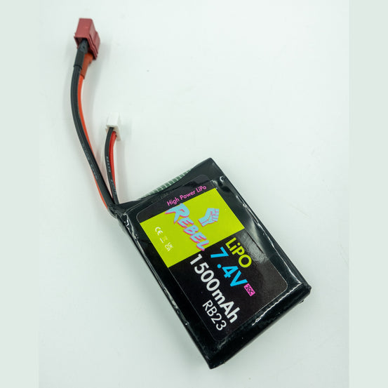 Rebel Battery - 1500mAh LiPo 7.4V 20C stick (PEQ/AN-15) Deans