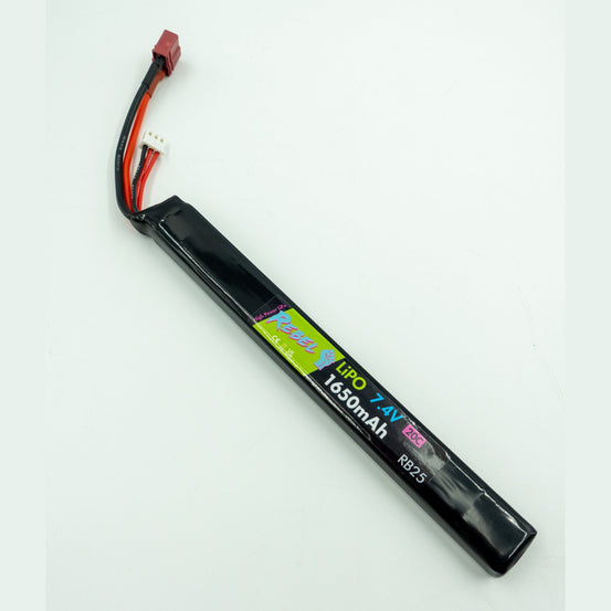 Rebel Battery - 1650mAh LiPo 7.4V 20C AK Stick Deans
