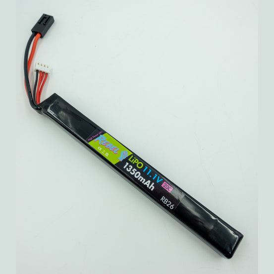 Rebel Battery - 1350mAh LiPo 11.1V 20C AK Stick - Mini Tamiya