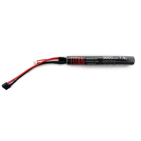 Titan Power 7.4v 3000mAh Li-Ion Stick battery- Deans (T-Plug) connector-0