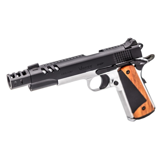 CS Defender Pro GBB Pistol (Black|Silver) (Silver Barrel)