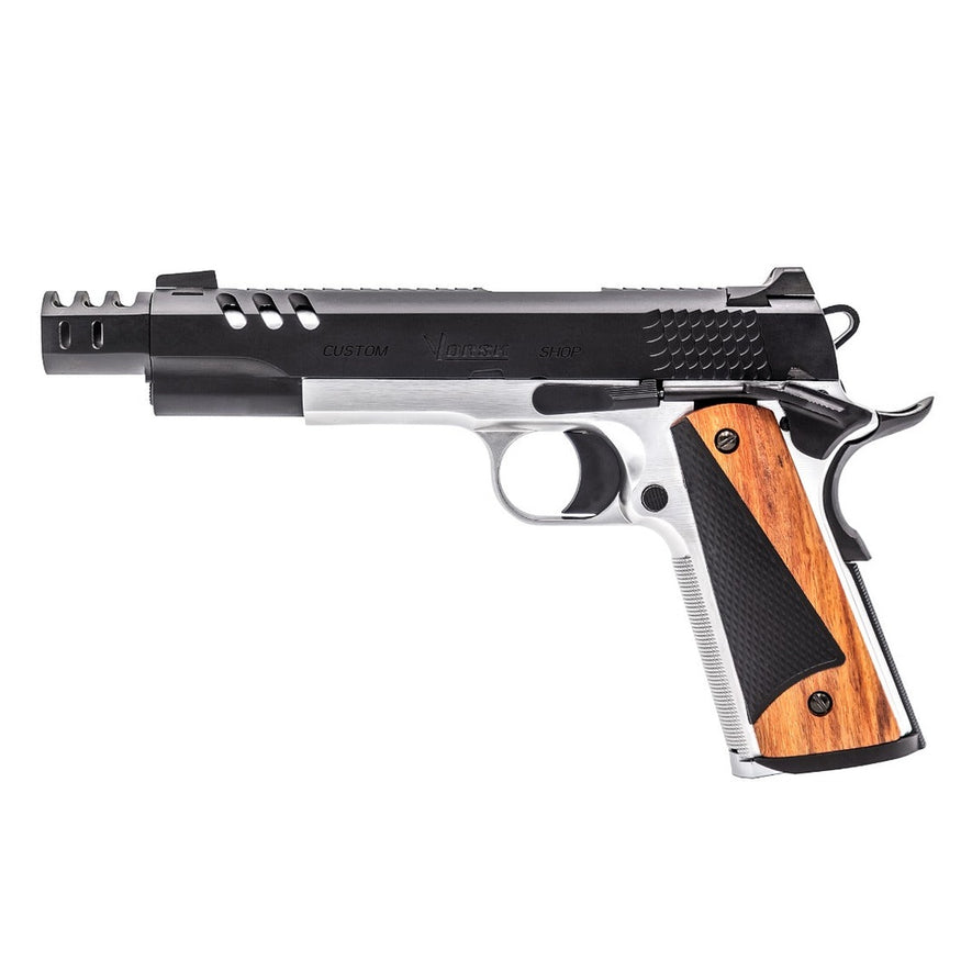 CS Defender Pro GBB Pistol (Black|Silver) (Silver Barrel)