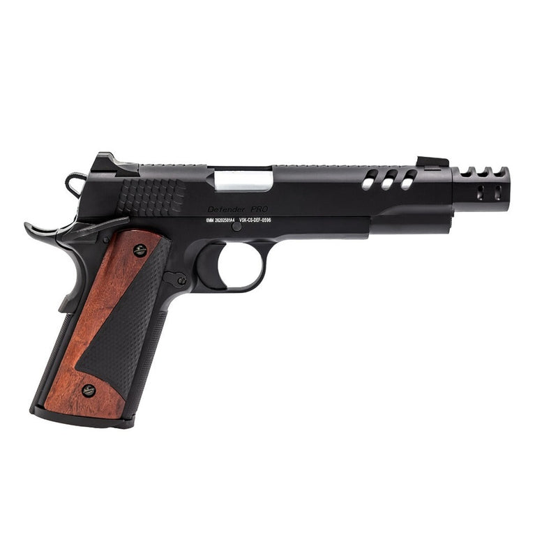 CS Defender Pro GBB Pistol (Black) (Silver Barrel)