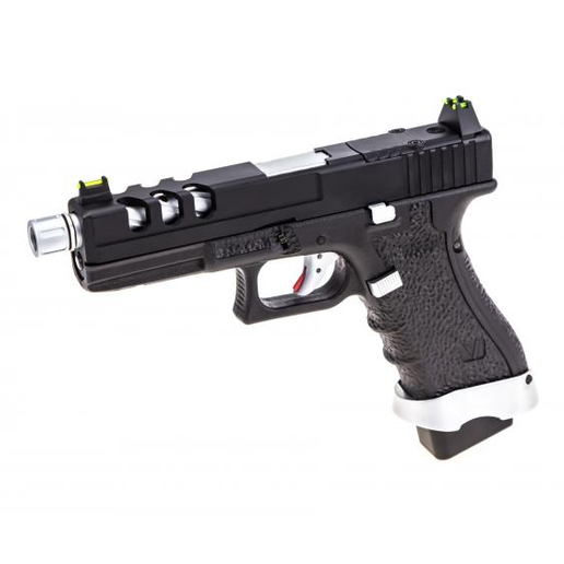 Vorsk EU7-V (EU17) GBB Pistol with Vented Slide in Black/Silver-0