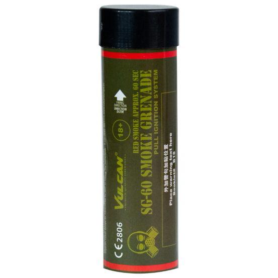 Vulcan SG-60 Ring Pull Smoke Grenade - Red-0