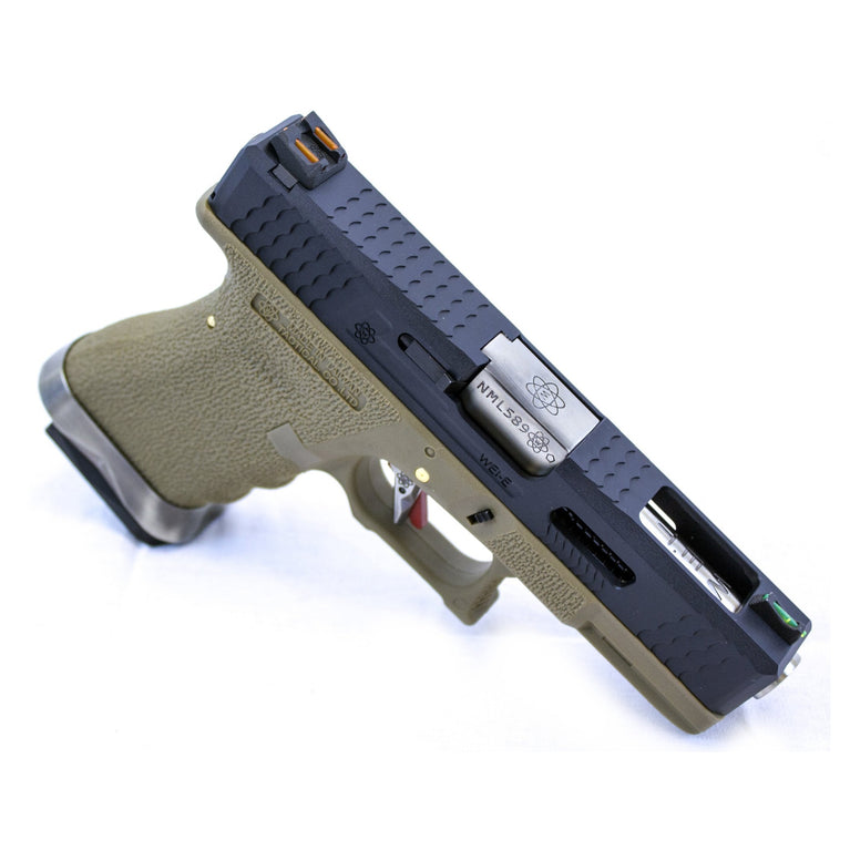 EU9 E-Force GBB Pistol (Black|Tan) (Silver Barrel)