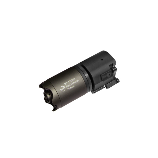 ASG B&T Rotex V Barrel Extension (Mock Suppressor/ Blast Deflector) - 95mm - Grey-0