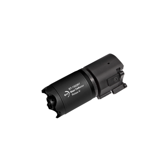 ASG B&T Rotex V Barrel Extension (Mock Suppressor/ Blast Deflector) - 95mm - Black-0