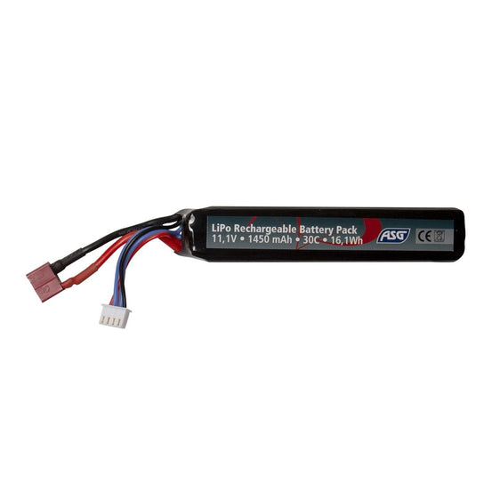 ASG 11.1v 1450mAh 30C stick battery with Deans-0