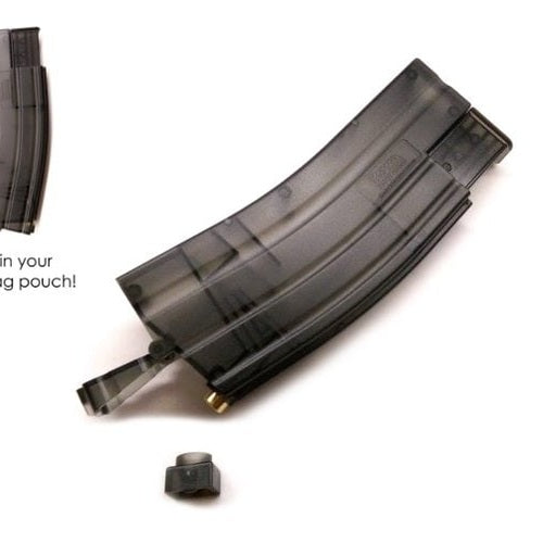 KWA M16 Mag Shaped BB speed loader with a sleek design, ideal for quick reloading of airsoft magazines.