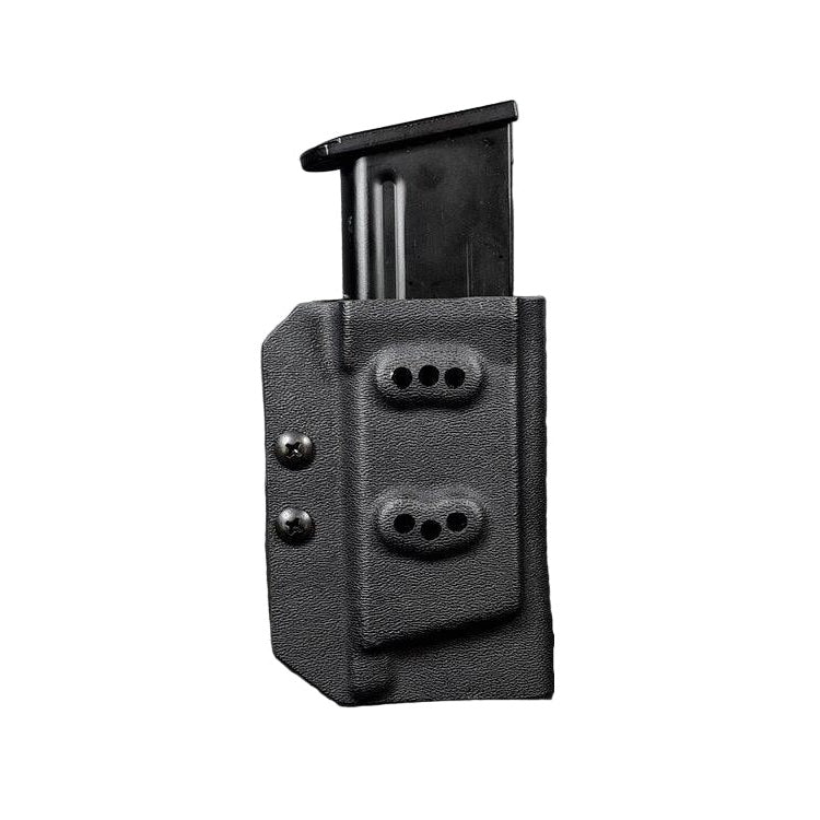 Kydex Customs Desert Eagle magazine carrier in desert camouflage with clip attachment for secure magazine carrying.