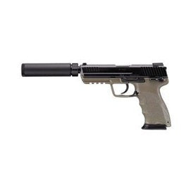 Tokyo Marui HK45 Tactical GBB Pistol with Suppressor - FDE-0