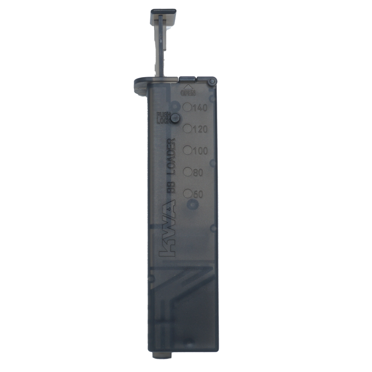 KWA 140 round Speed BB Loader for quick and efficient airsoft magazine loading, featuring a compact design.