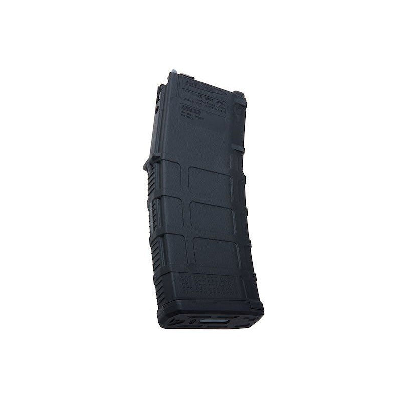 Guns Modify black 35-round gas magazine for MWS M4 GBBR, showing sleek design and durable construction.