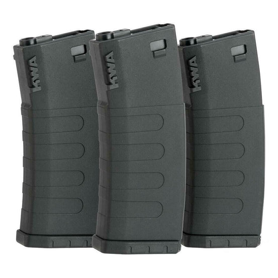 KWA K400 AEG 400 Round High Capacity Magazines - 3 Pack (Black)